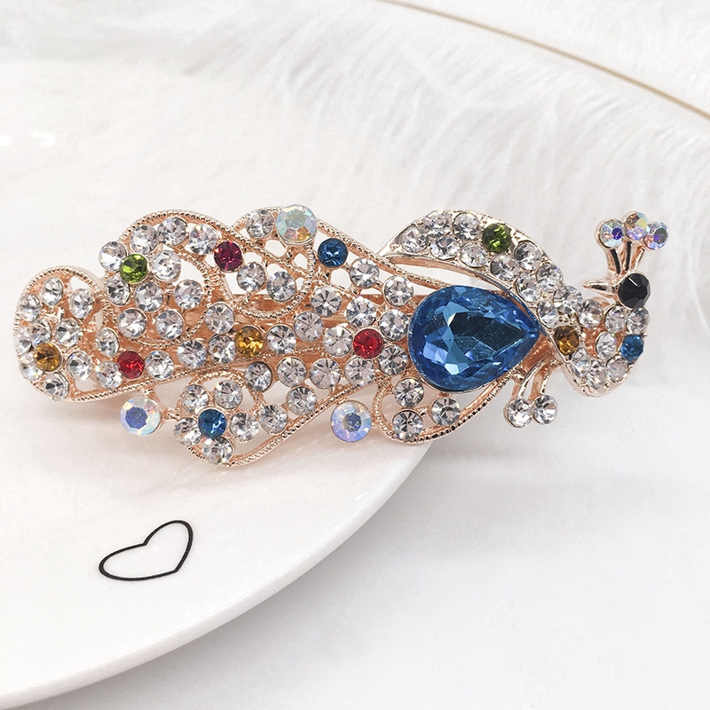 Women's hair clips,New Korean Alloy Crystal Headdress HairClip, Ladies Spring Clip Headdress,hairpin No. YS-F22