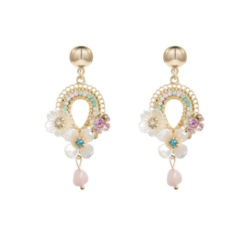 National Style Vintage Palace Flower Earrings for Women, Fashion Women Earrings
