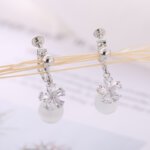 Fashion Women's Earrings,S925 Silver Earrings, Pearl Earrings, Crystal Earrings for Girls, Ear Studs for Women and Ladies