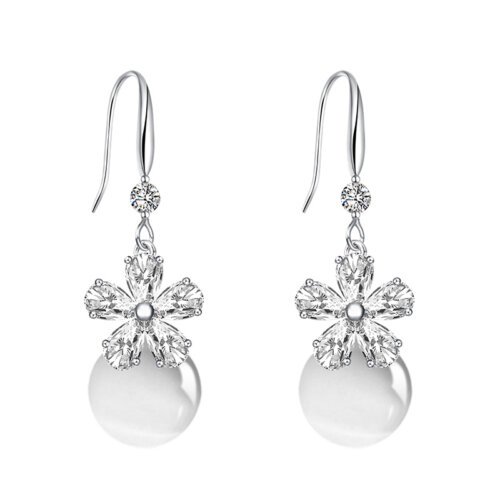 Fashion Women's Earrings,S925 Silver Earrings, Pearl Earrings, Crystal Earrings for Girls, Ear Studs for Women and Ladies