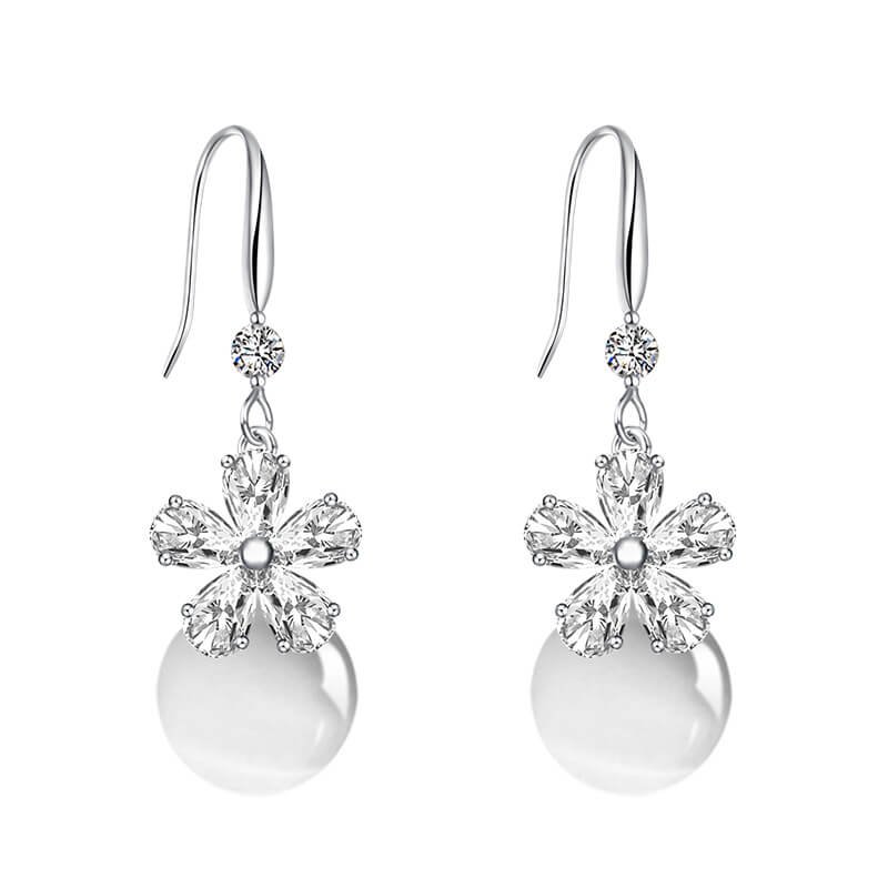 Fashion Women's Earrings,S925 Silver Earrings, Pearl Earrings, Crystal Earrings for Girls, Ear Studs for Women and Ladies