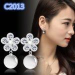 Fashion Women's Earrings,S925 Silver Earrings, Pearl Earrings, Crystal Earrings for Girls, Ear Studs for Women and Ladies