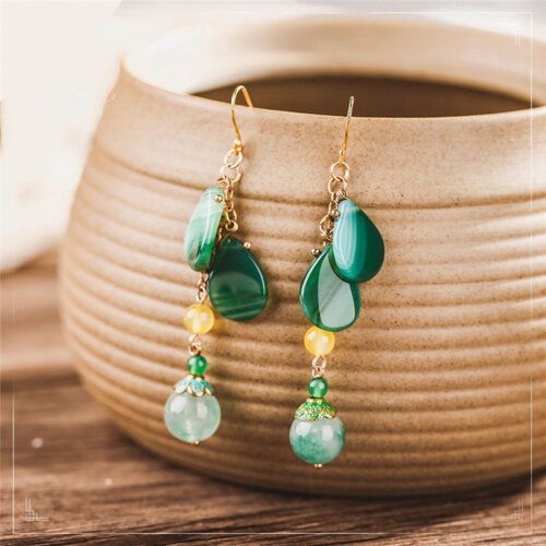 Luxury Jewelry, Trendy Women's Earrings, Long Vintage Ethnic Style Earrings for Women