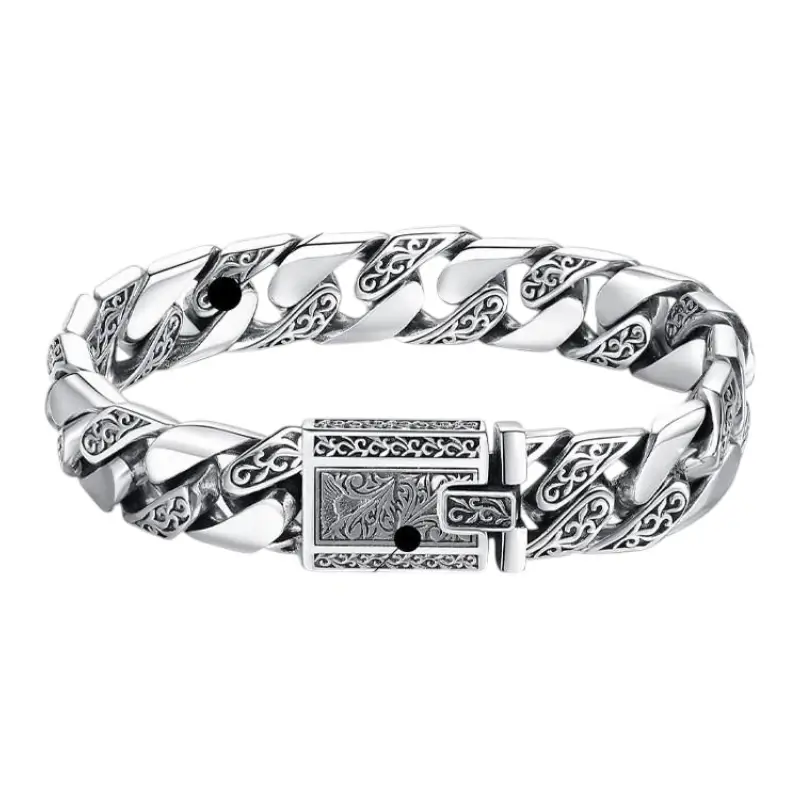 Fashion S925 Silver-Plated Copper Bracelet for Men, Fashion Jewelry