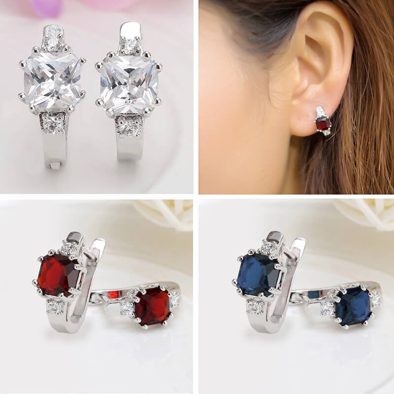 Women's earrings,3 Colors 925 Silver Earrings, Fashion Jewelry for Ladies