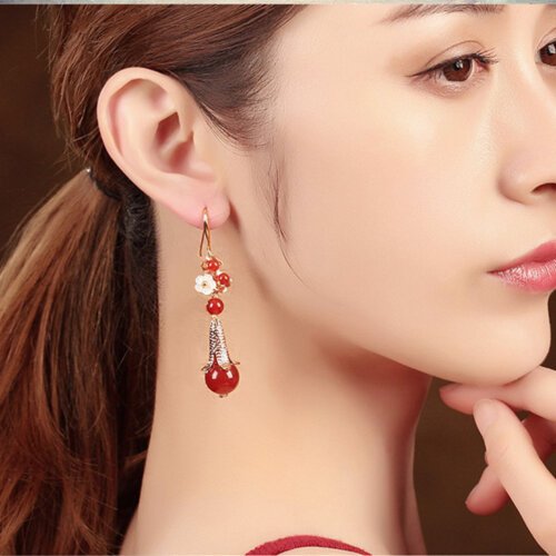 Luxury Jewelry, Trendy Women's Earrings, Long Vintage Ethnic Style Earrings for Women