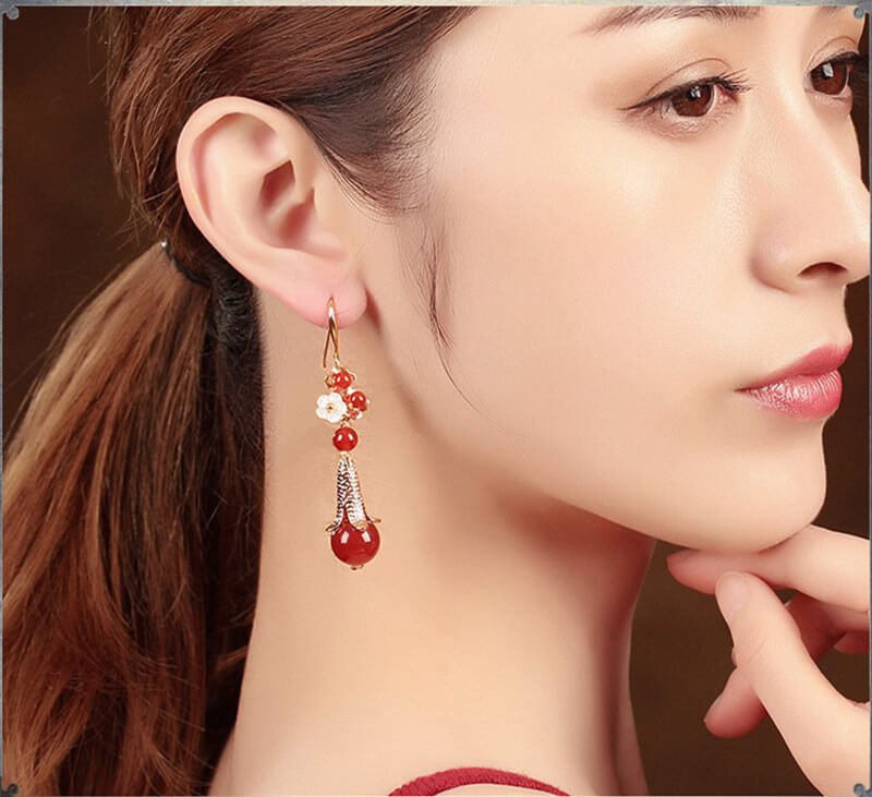 Luxury Jewelry, Trendy Women's Earrings, Long Vintage Ethnic Style Earrings for Women