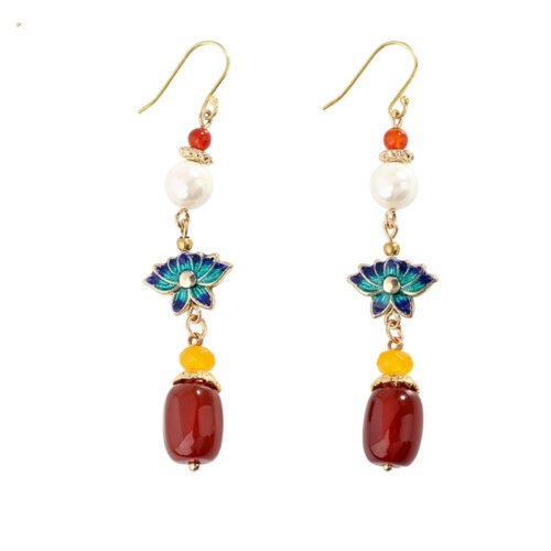 Luxury Jewelry, Trendy Women's Earrings, Long Vintage Ethnic Style Earrings for Women