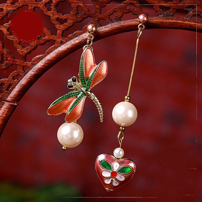 Butterfly Long Dangle Earrings for Women,Luxury Jewelry, Trendy Women's Earrings, Long Vintage Ethnic Style Earrings for Women