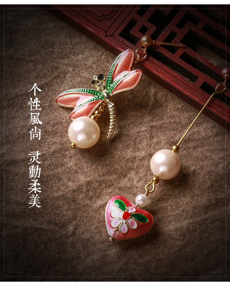 Butterfly Long Dangle Earrings for Women,Luxury Jewelry, Trendy Women's Earrings, Long Vintage Ethnic Style Earrings for Women