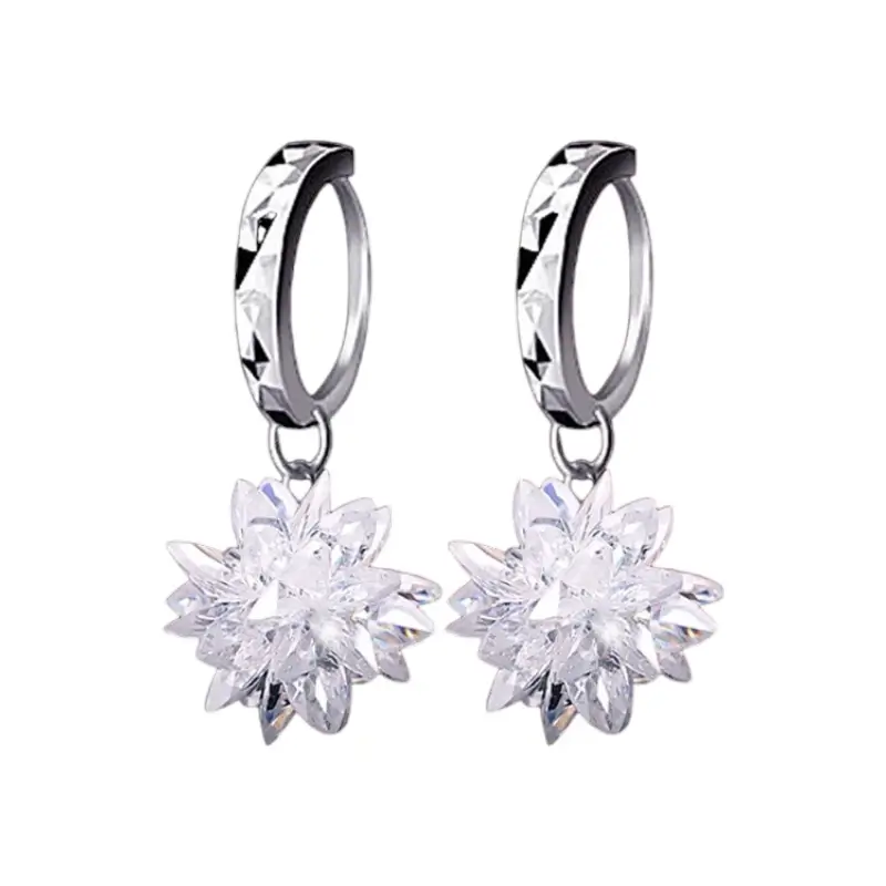 WHA143 Fashion Jewelry New Korean Ice Flower Earrings, Women's Earrings