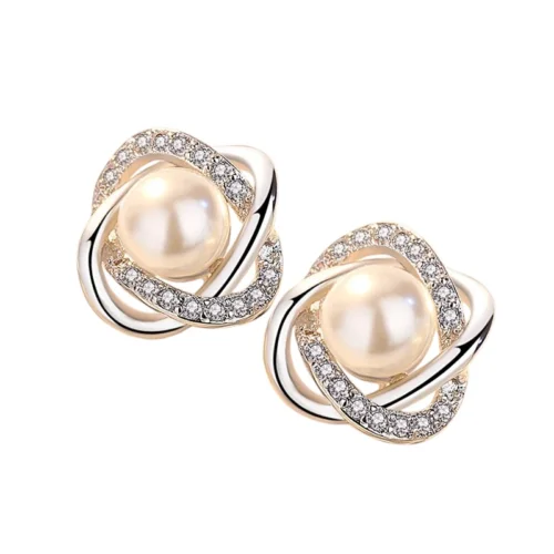 Korean Women's Silver Earrings, Fashion Pearl Earrings,Fashion Jewelry, Women Earrings, Stud Earrings