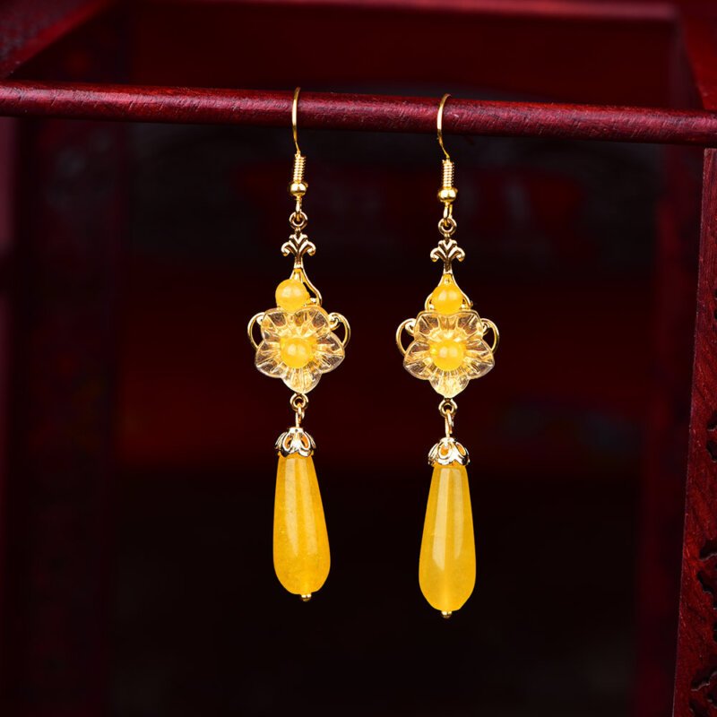 Luxury Jewelry, Trendy Women's Earrings, Long Vintage Ethnic Style Earrings for Women