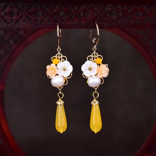 Luxury Jewelry, Trendy Women's Earrings, Long Vintage Ethnic Style Earrings for Women