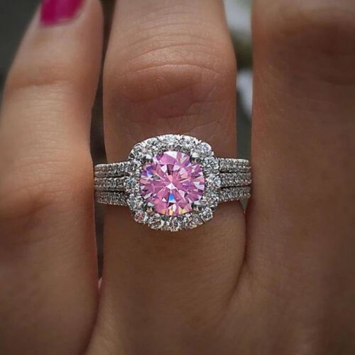 New Fashion Women's Ring, Full Diamond Zircon Wedding Ring, Luxury Jewelry