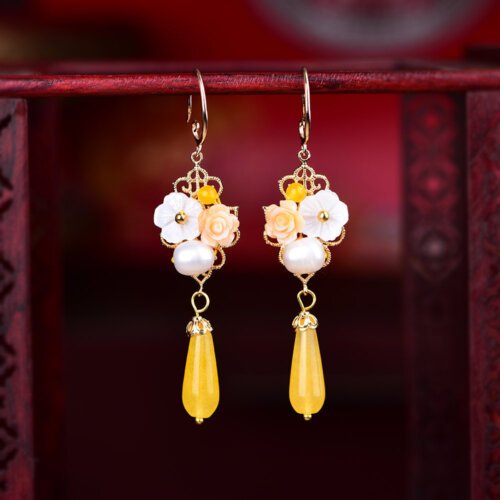 Luxury Jewelry, Trendy Women's Earrings, Long Vintage Ethnic Style Earrings for Women