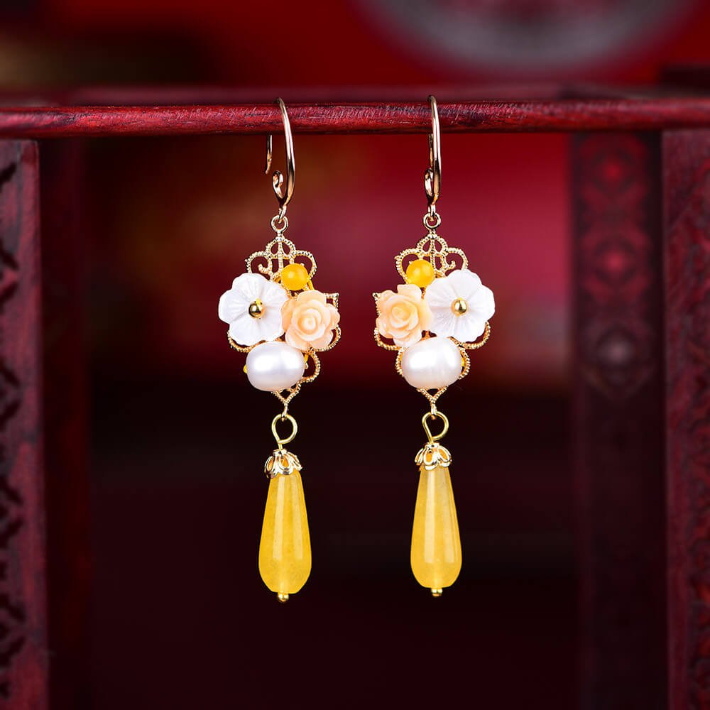 Luxury Jewelry, Trendy Women's Earrings, Long Vintage Ethnic Style Earrings for Women