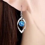 New Korean Version of 925 Silver Earrings, Ladies Fashion Diamond Earrings
