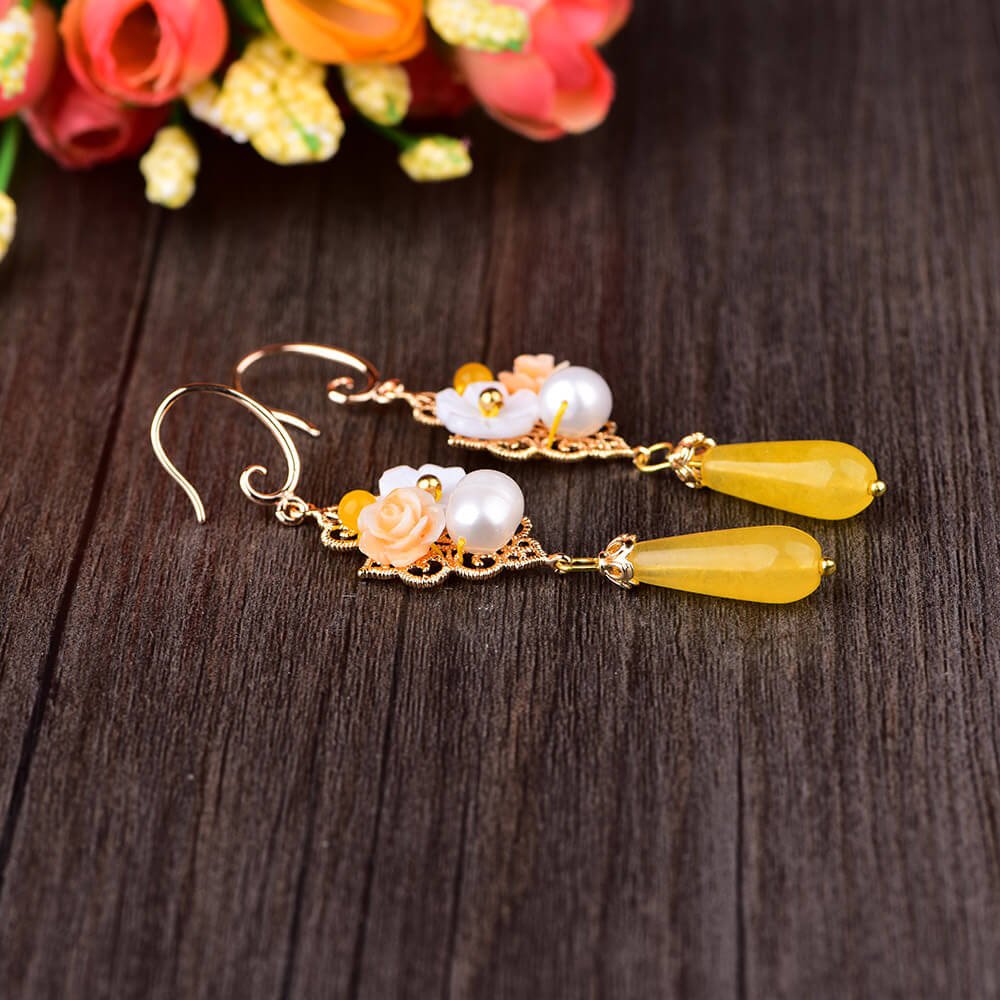 Luxury Jewelry, Trendy Women's Earrings, Long Vintage Ethnic Style Earrings for Women