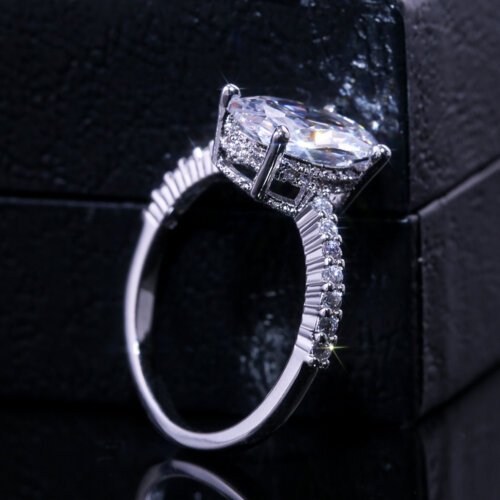 Fashion and Personalized European and American Zircon Platinum Rings, Wedding Rings, Fashion Jewelry