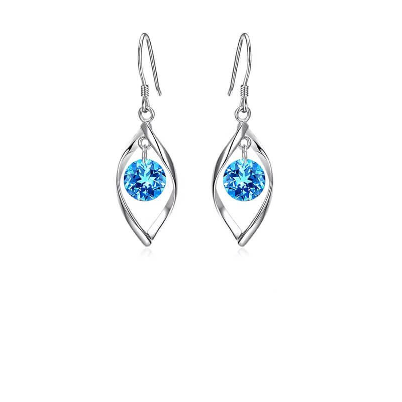 New Korean Version of 925 Silver Earrings, Ladies Fashion Diamond Earrings