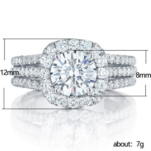 New Fashion Women's Ring, Full Diamond Zircon Wedding Ring, Luxury Jewelry