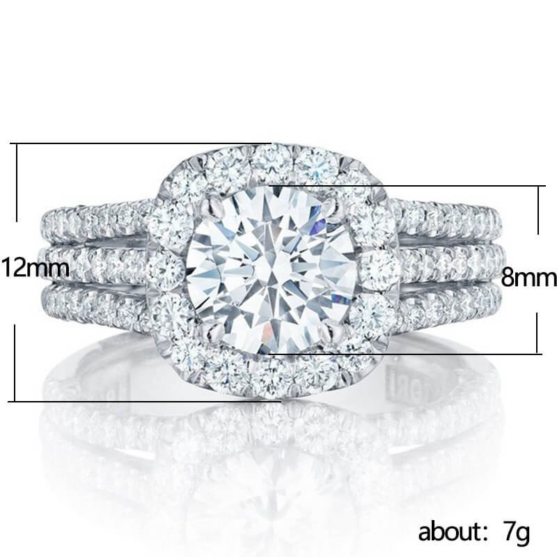 New Fashion Women's Ring, Full Diamond Zircon Wedding Ring, Luxury Jewelry