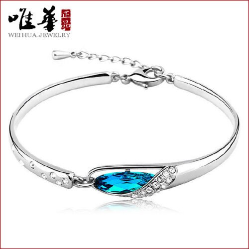 主图_1 Fashion Women’s Bracelet, Silver Plated Imitation Diamond Bracelet