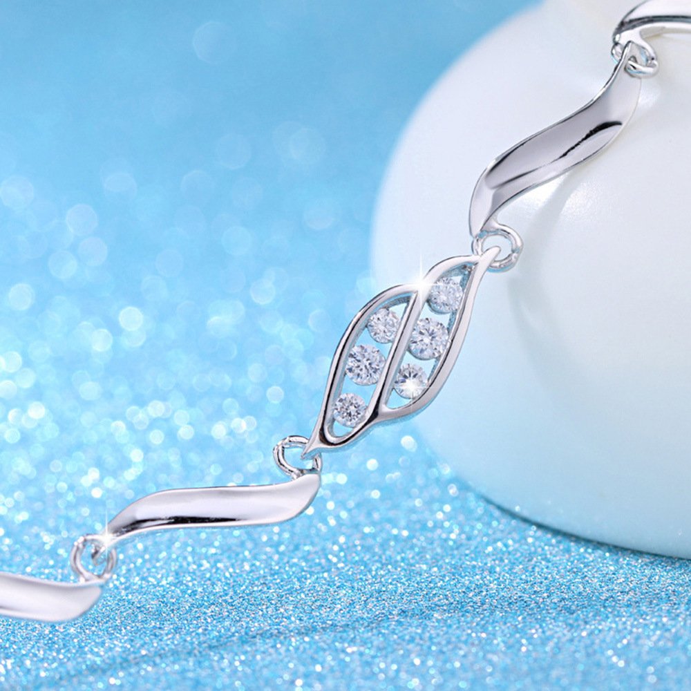 Fashion Women's Bracelet, Silver Plated Imitation Diamond Bracelet