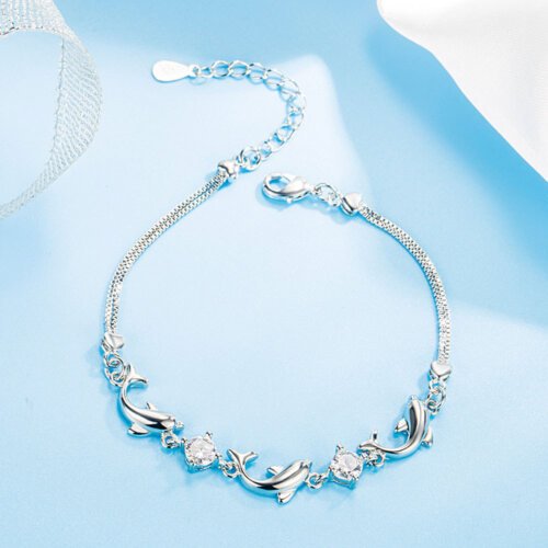 主图_2 Women's Bracelet,New Korean Version Bracelet,Fashion Crystal Silver Plated Bracelet