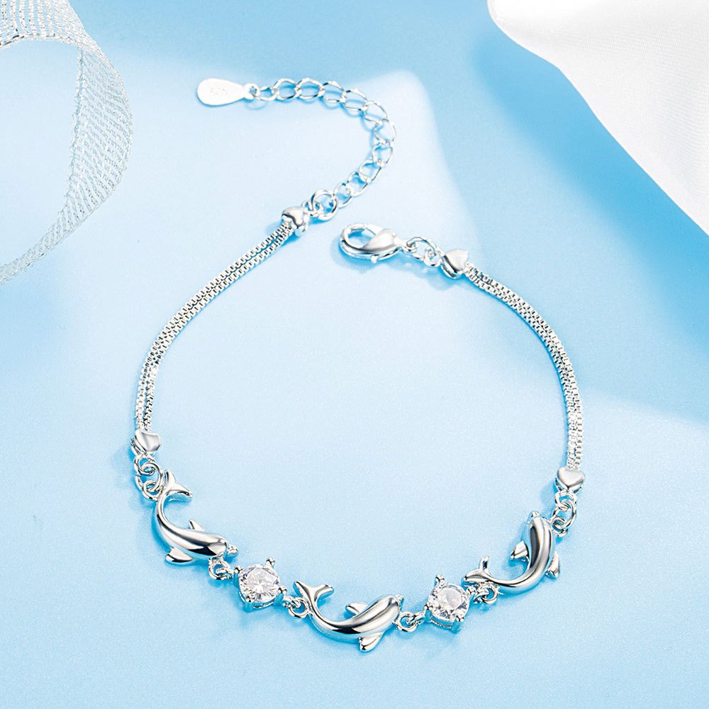 主图_2 Women's Bracelet,New Korean Version Bracelet,Fashion Crystal Silver Plated Bracelet