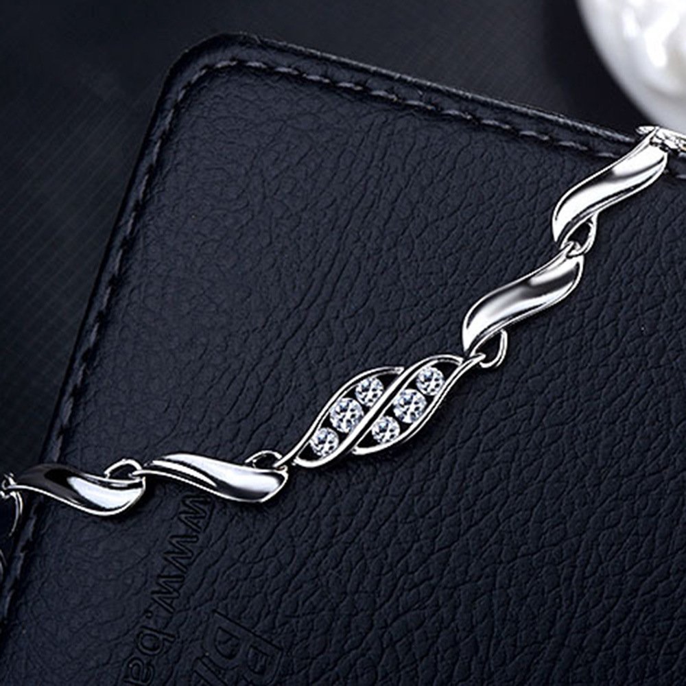Fashion Women's Bracelet, Silver Plated Imitation Diamond Bracelet