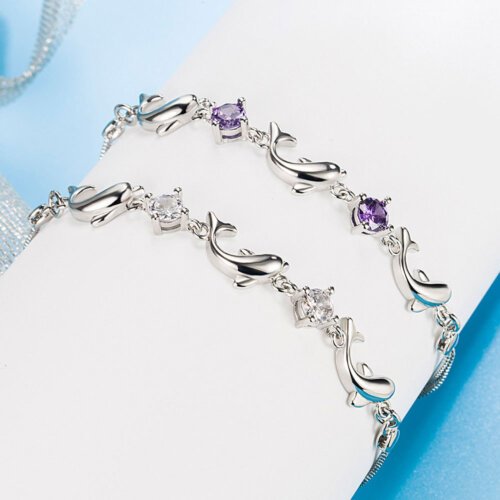 主图_3 Women's Bracelet,New Korean Version Bracelet,Fashion Crystal Silver Plated Bracelet