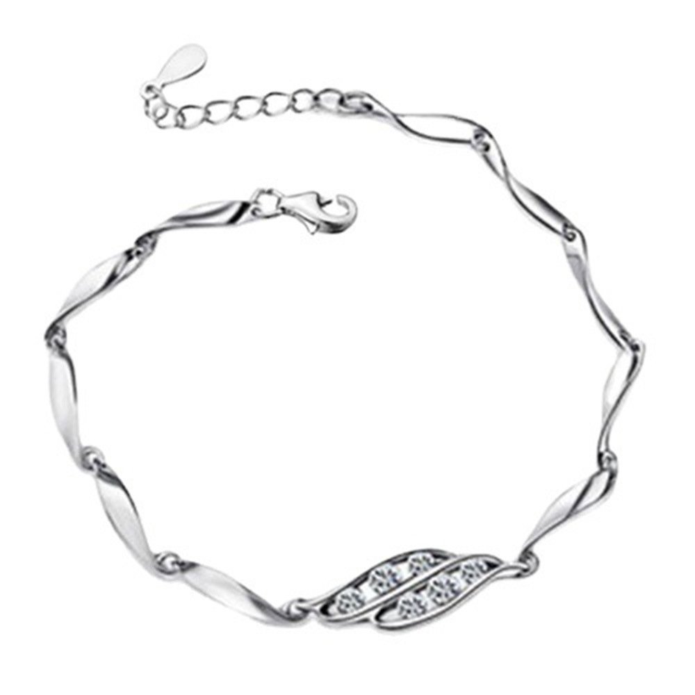Fashion Women's Bracelet, Silver Plated Imitation Diamond Bracelet