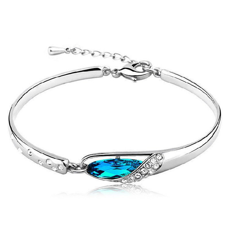 主图_5 Fashion Women’s Bracelet, Silver Plated Imitation Diamond Bracelet