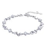Women's Bracelet,New Korean Version Bracelet,Fashion Crystal Silver Plated Bracelet