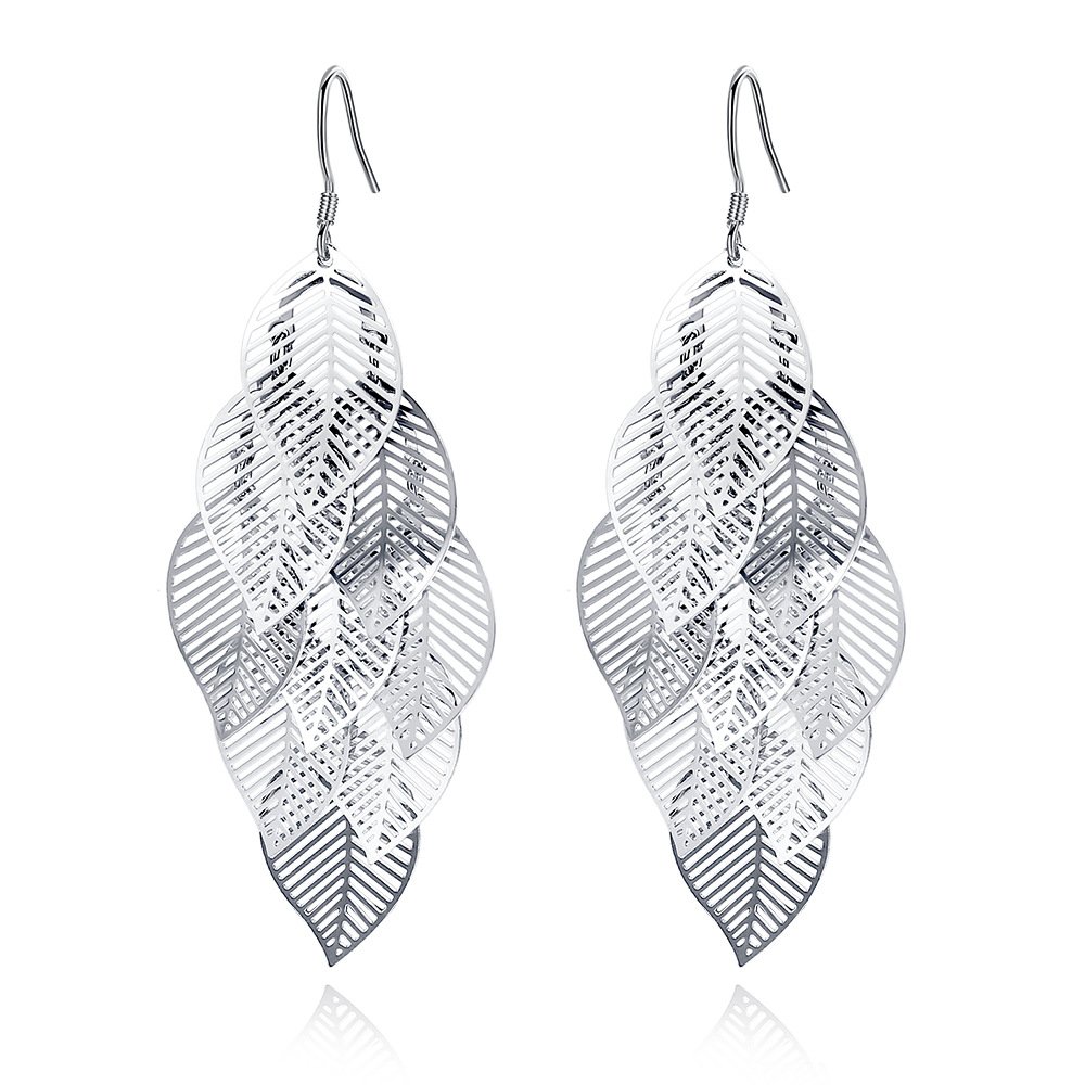 Women’s Earrings,Fashion Jewelry, Women Earrings, Stud Earrings,Fashion Silver Plated Maple Leaf Earrings