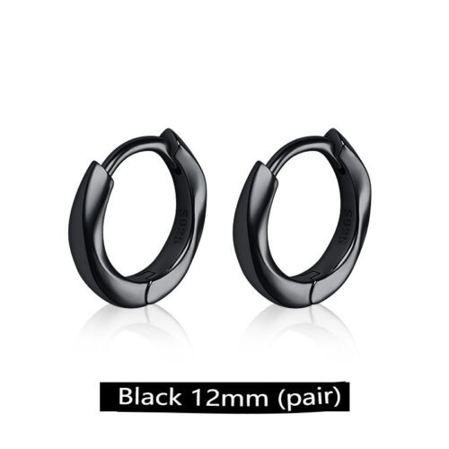 Twisted Wave 925 Silver Needle Personalized Men's Earrings, Hip Hop Boys Trendy Earrings for Men