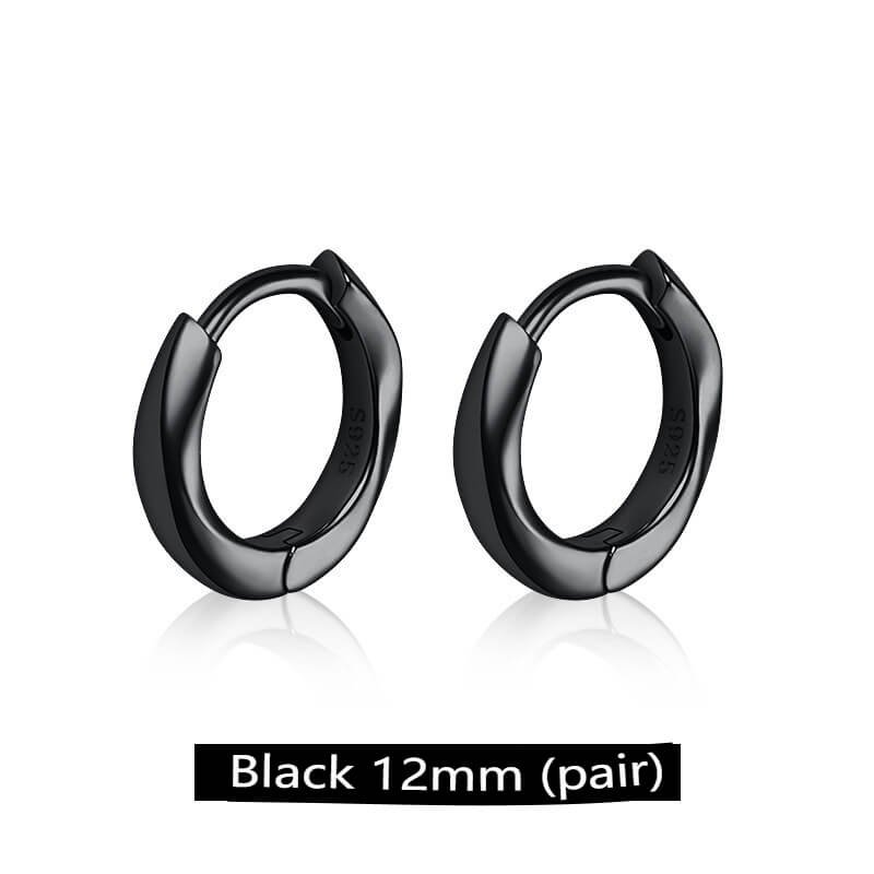 Twisted Wave 925 Silver Needle Personalized Men's Earrings, Hip Hop Boys Trendy Earrings for Men