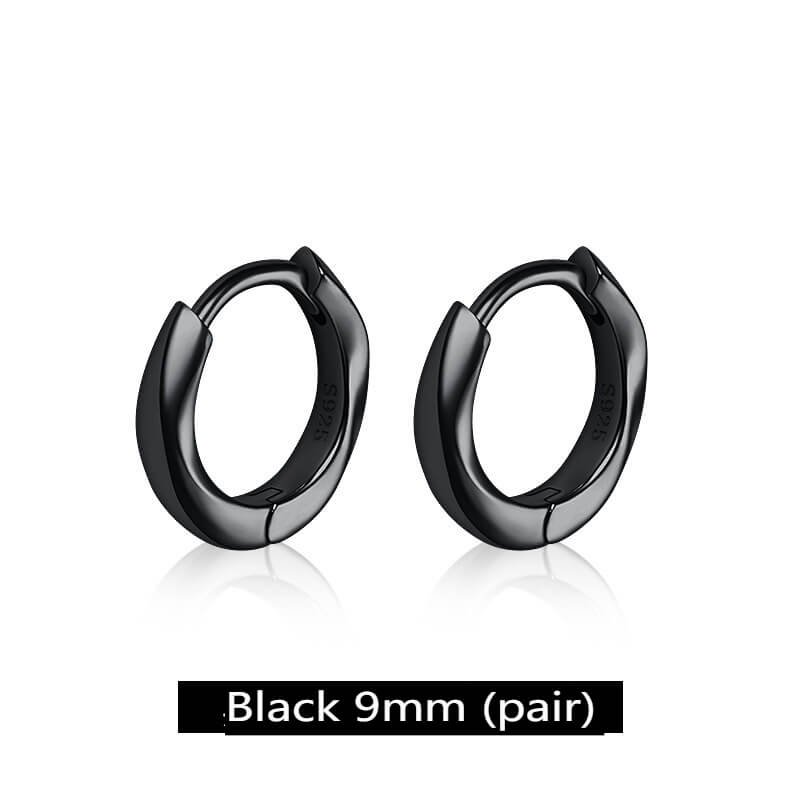 Twisted Wave 925 Silver Needle Personalized Men's Earrings, Hip Hop Boys Trendy Earrings for Men