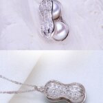 Fashion Pearl and Diamond Peanut Necklace,Women's Necklace (including Chain)