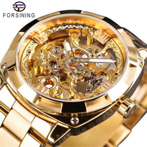[✔]Forsining Original Men Watches Male Luxury Automatic Mechanical Watch Men’s Watch, Waterproof Watch Full Steel Business Watch For Men
