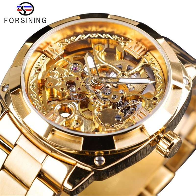 [✔]Forsining Original Men Watches Male Luxury Automatic Mechanical Watch Men’s Watch, Waterproof Watch Full Steel Business Watch For Men