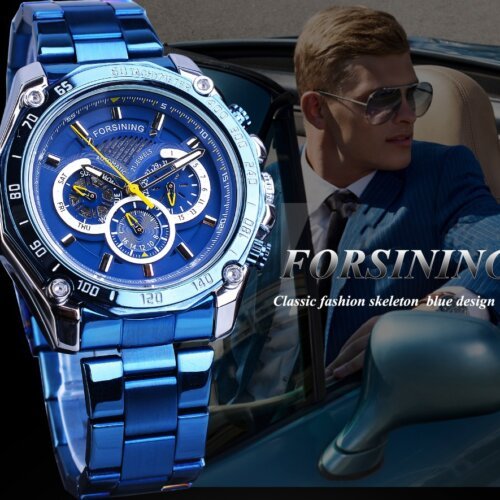 [✔]Forsining Original Men Watches Male Luxury Automatic Mechanical Watch Men Waterproof Full Steel Business Watch