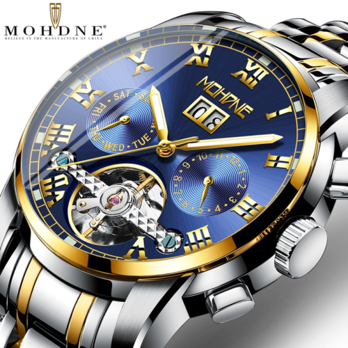 [✔]Original MOHDNE Men's Watch,Men Watches Male Luxury Automatic Mechanical Watch Men’s Watch, Waterproof Watch Full Steel Business Watch For Men