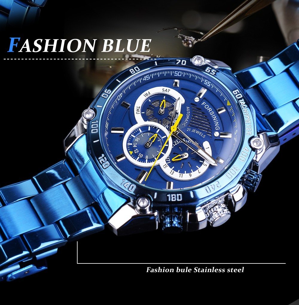 [✔]Forsining Original Men Watches Male Luxury Automatic Mechanical Watch Men Waterproof Full Steel Business Watch