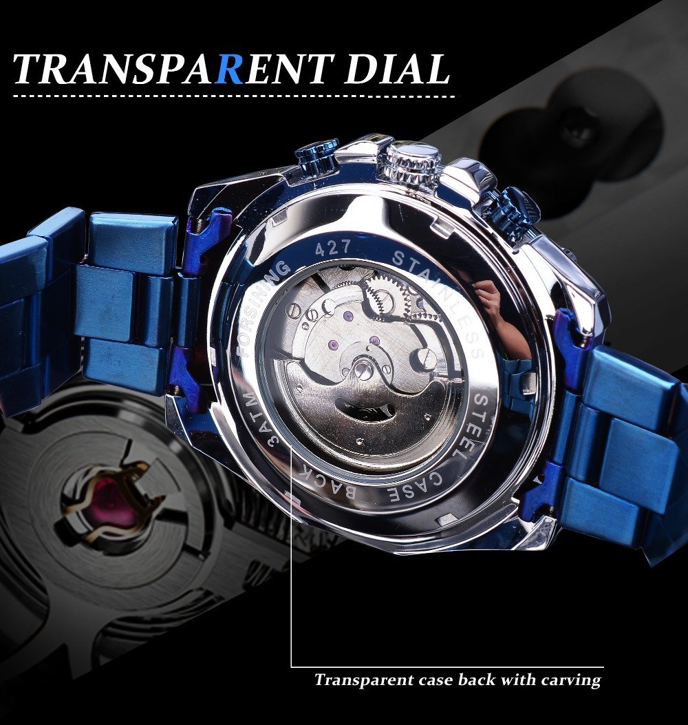 [✔]Forsining Original Men Watches Male Luxury Automatic Mechanical Watch Men Waterproof Full Steel Business Watch