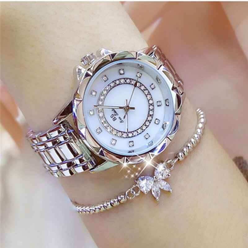 [✔]BS Bee Sister Watch,Diamond Wristwatch,Fashion Women's Watch, Luxury Waterproof Watches for Women,Ladies Quartz Watch