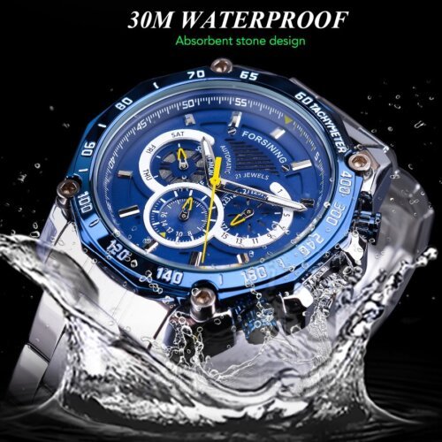 [✔]Forsining Original Men Watches Male Luxury Automatic Mechanical Watch Men Waterproof Full Steel Business Watch