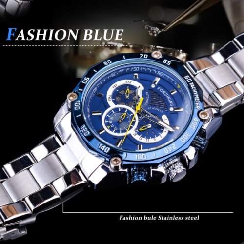 [✔]Forsining Original Men Watches Male Luxury Automatic Mechanical Watch Men Waterproof Full Steel Business Watch